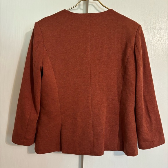 Anthro Cartonnier Rust Sans Collar Blazer - Picture 5 of 10